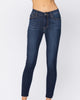 Mid- Rise Raw Hem Skinny Jean in Blue - thumbnail