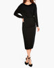 Draped Eaze Dress in Black - thumbnail