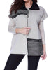 Zip Detail Poncho in Stone/Black - thumbnail