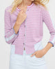 Striped Toggle Cardigan in Pink - thumbnail