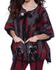 Ryder Lace Up Poncho in Wine - thumbnail