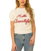 Hello Beautiful Sweater Top in White - thumbnail