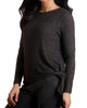 Ellie Side Tie Kashmira Sweater in Charcoal - thumbnail