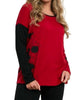 Splatter Color Block Crew Sweater in Fire Combo - thumbnail