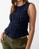Sleeveless Soft Smock Tank in Navy - thumbnail