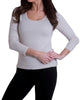 Long Sleeve Scoop Neck Sweater in Gray - thumbnail