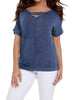 Front To Back Braided Top in Denim - thumbnail