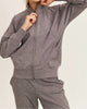 Raglan Dolman Sleeves Side Paneled Jacket in Peppercorn - thumbnail