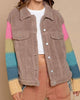 Teddy Trucker Jacket in Colorblock - thumbnail