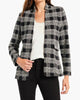 Perfectly Plaid Knit Blazer in Black Multi - thumbnail