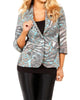 Wild One Button Blazer in Aquawhite - thumbnail