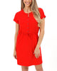 Raglan Tee Dress in Hot Red - thumbnail