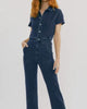 Straight Leg Jumpsuit in Blue - thumbnail