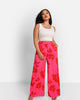 Rebdolls Women's Carissa Floral Print Wide Leg Trousers W. Pockets - thumbnail