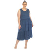 Scoop Neck Tiered Maxi Dress - thumbnail