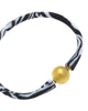Bali Gold Bead Silicone Bracelet in Zebra - thumbnail