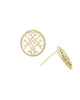 Circle Logo Studs in Gold - thumbnail