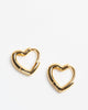 Brooke Gold-Plated Heart Hoop Earrings in Gold - thumbnail