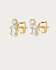 Billy Idol Gemstone Studs in Gold - thumbnail