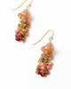 Blossom Czech Glass Statement Earrings in Gold/Multi - thumbnail