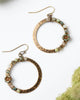 Heron Czech Glass, Quartz Hoop Earrings in Multi - thumbnail