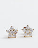 Juliettte Gold-Plated Flower Stud Earrings in Gold - thumbnail