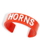 Horns Cuff Bracelet in Orange/White - thumbnail