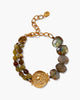 Hypatia Charm Bracelet in Green Garnet Mix - thumbnail
