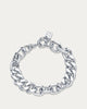 Mixed Up Statement Bracelet in Silver - thumbnail