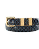 Macy Python Double Wrap Bracelet in Navy - thumbnail