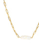 Luna Pearl Necklace in Gold - thumbnail