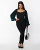 Unique Vintage Black Belted Rizzo Cigarette Pants - thumbnail