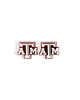Texas A&M Logo Studs in White And Maroon Acrylic - thumbnail