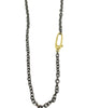 Texured Chain Necklace in Silver - thumbnail