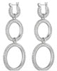 Triple Pave Hoops in Silver - thumbnail