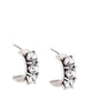 Women'S Austrian Crystal Huggies in Silver - thumbnail