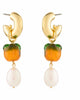 Positano Hoop Earrings in Orange - thumbnail