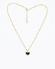 Whitney Gemstone Heart Necklace in Gold - thumbnail
