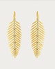 Sol Statement Feather Gemstone Earrings in Ocean Blue - thumbnail