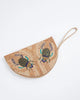 Scara Raffia Beaded Wristlet in Wood - thumbnail