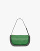 Bumper-15 Leather Shoulder Bag With Crystal in Green/Black - thumbnail