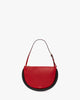 Bumper-Moon Leather Shoulder Bag in Red/Black - thumbnail