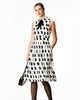 Bow tie cat print crepe dress - thumbnail