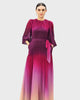 Ombre print georgette sash tie dress - thumbnail