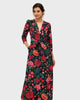 Tie waist floral print crepe dress - thumbnail