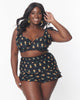 Unique Vintage Black & Pineapple Print Totally Tied Up Swim Top - thumbnail