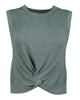 Bonita Crop Twist Sweater in Jade - thumbnail