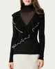 Calista Layered-Effect Ruffled Turtleneck Top in Black - thumbnail