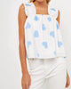 All My Love Heart Swing Top in White/Blue - thumbnail