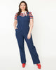 Unique Vintage Denim Wide Leg Overalls - thumbnail